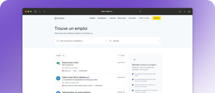 Le meilleur site de recrutement en Outaouais